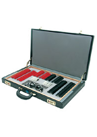 Caja de pruebas opticas Luxvision TL266 LE con 266 opticas anillo metalico y estuche de piel sin monturas Luxvision-0