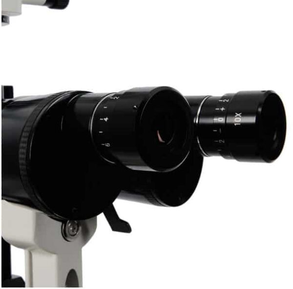 ESL-2600 Lampara de Hendidura Ezer tipo Haag Streit manual con 2 aumentos objetivos de 10X y base con cajon-1521