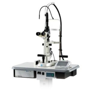 Fotocoagulador integral Nidek GYC-500 compacto consola y adaptador a lampara de Hendidura-0