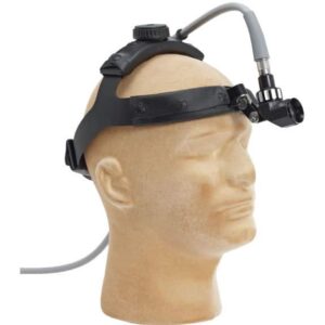 Lampara frontal JEDMED con luz de fibras opticas Storz y cabezal con soporte dual y fijacion manual-0