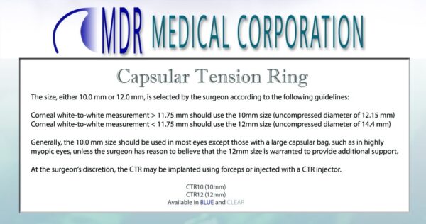 CTR-10 Anillo de tension intra capsular MDR Eyekon Medical de 10 mm -2169