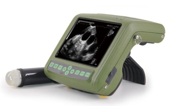 MSU-1 PLUS Equipo de Ultrasonido Veterinario digital portatil con un transductos ideal para pequeñas y medianas especies con un transductor sumergible de 3.5 mhz. y estuche de piel-2908