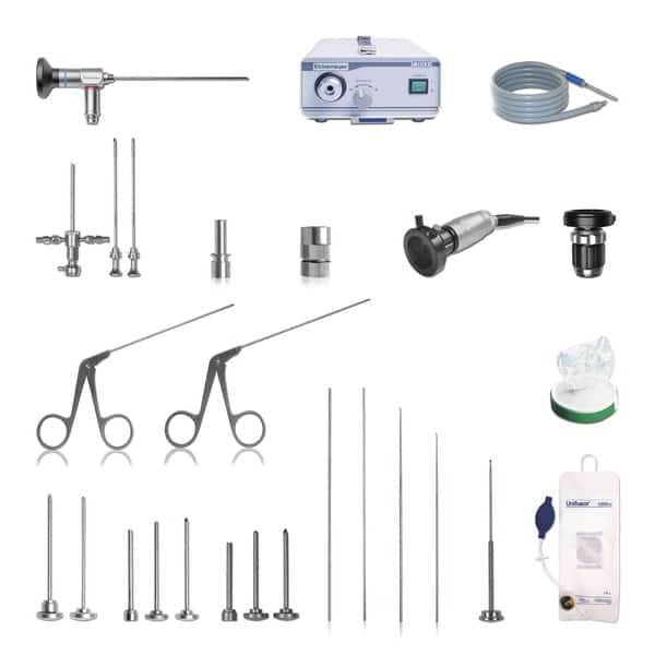 Set completo para Artroscopia Veterinaria adaptable a pequeñas, medianas y grandes especies con instrumentos y sistema de iluminacion -0