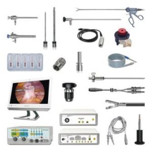 Set completo para Laparoscopia Veterinaria adaptable a pequeñas, medianas y grandes especies con instrumentos y sistema de iluminacion y video-0