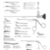 Set de Artroscopia rigida con telescopio 4mm 30 grados camisa con dos valvulas tipo luer, varias pinzas cable de fibra optica palpador etc.-0