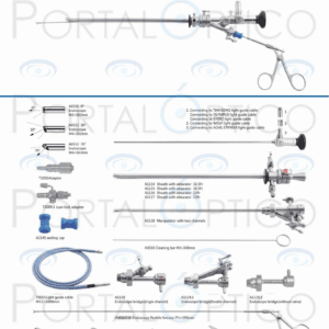 NP-6 Set de Cisto Uretroscopio Adulto con Telescopio de 30 grados 4 mm , 4 camisas, puente doble , elemento deflector de Albrarran, pinzas etc. -0