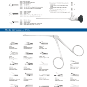 OT-1 Set de Otoscopio completo con pinzas para oido medio -0