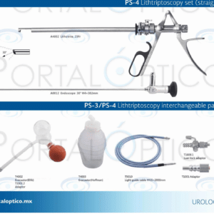 PS-4 Set de Litotritor tipo Stone Punch con lente de 4mm , 30 grados elelemto de trabajo , camisa etc.-0