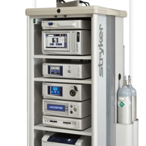 Renta MENSUAL de Torre de Endoscopia STRYKER con camara de 3 CCD pantalla 26" insuflador 45 L/m fuente de luz LED o Xenon y carro porta equipo cable de fibras opticas lente y set de instrumentos basicos-0