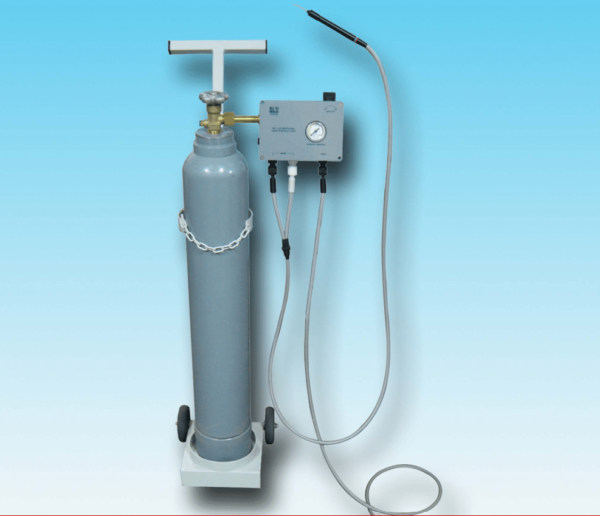 Equipo de Crio Cirugua Universal con base para cilindro y manometro de gas ya sea para Co2 o bien N2o incluye pistolay 3 puntas a escoger-0