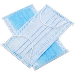Tricapa Termosellado plizado protector cubrebocas con 3 capas con elasticos caja con 50-0