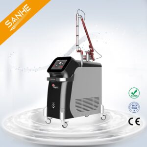 Laser Pico Second de Sanhe , con una longitud de onda variable de 1064nm, 532nm con frecuencia de 1.8 Hz. y potencia de 800mJ & 1064nm, 500mJ & 532nm-0