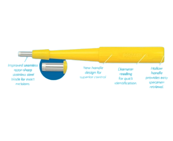 Unipunch Premier Medical desechable estéril para biopsias de piel 5.0mm