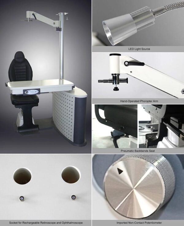 Unidad oftálmica VISION STARCT-360 viene con un ergonomico facil y conveniente de operar-3836