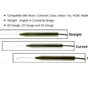 Endo sonda laser MicroVision 23G recta compatible con laser IRIDEX/IRIS