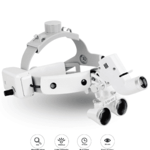 Lupa quirúrgica con Lampara LED Frontal recargable