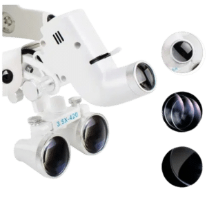 Tele Lupa 3.5X binocular, 420 mm de distancia de trabajo